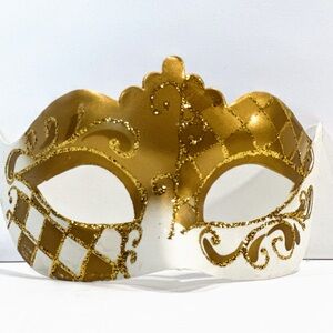 Original Venetian Eye Mask Hand Painted Made In Venice Italy Pre Owned